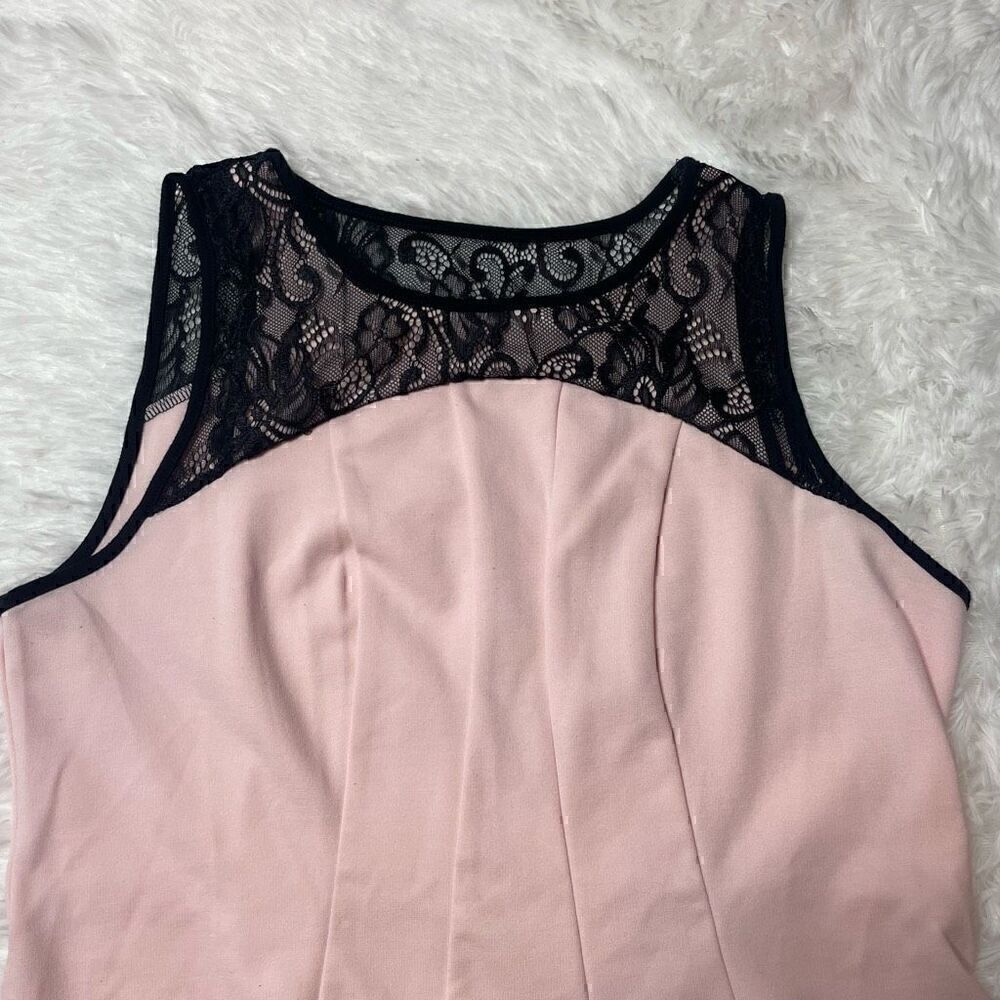 Ricki's Sleeveless Top Set of 2 Size Medium Lace Stretch Floral Pink Fitted - Picture 4 of 13